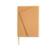 Carnet couverture type liège et fermeture magnétique A5 pages blanches couleur marron clair