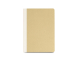 Bloc-notes couverture en carton de fibres naturelles A5 papier 80 g/m² couleur beige