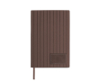 Carnet en PU texturé avec patch personnalisable A5 pages lisses couleur marron