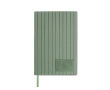 Carnet en PU texturé avec patch personnalisable A5 pages lisses couleur vert olive