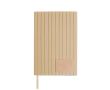 Carnet en PU texturé avec patch personnalisable A5 pages lisses couleur beige