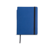 Carnet A5 en similicuir recyclé à couverture souple, pages blanches couleur bleu marine
