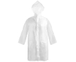 Imperméable taille unique avec fermeture frontale et capuche incluse couleur translucide