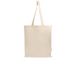 Sac en coton et plastique recyclés avec soufflet de fond 140 g/m² couleur beige