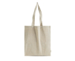 Sac en coton recyclé mélangé avec anses longues, résistance 8 kg couleur vert olive