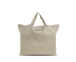 Sac pliable en coton recyclé avec soufflet et anses courtes 150 g/m² couleur vert olive