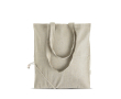 Sac pliable en coton recyclé mélangé avec anses longues 150 g/m² couleur vert olive