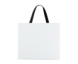 Sac en papier premium mat, soufflet et anses en tissu résistant 9 kg couleur blanc
