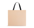 Sac en papier premium mat, soufflet et anses en tissu résistant 9 kg couleur beige