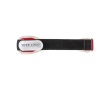 Bande en silicone pour visibilité avec 2 LED et fermeture velcro couleur rouge