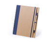 Carnet à spirale avec stylo et anneaux A5 avec pages lisses Colouring couleur bleu marine