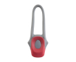 Lumière pour vélo avec 2 LED et sangle en silicone pour fixation couleur rouge