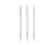 Stylo bille avec mécanisme à clic, encre bleue Clic Stic BIC® couleur blanc transparent