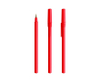 Stylo à bille au design classique et à encre noire Round Stic BIC® couleur rouge