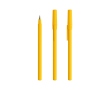 Stylo à bille au design classique et à encre noire Round Stic BIC® couleur jaune