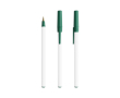 Stylo en plastique à écriture fluide, encre bleue Round Stic BIC® couleur vert foncé