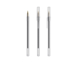 Stylo en plastique à écriture fluide, encre bleue Round Stic BIC® couleur blanc transparent