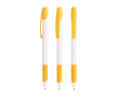 Stylo en plastique avec bouton-poussoir rétractable, encre noire BIC® couleur jaune