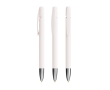 Stylo à bille en plastique rechargeable à clic avec encre noire BIC® couleur blanc