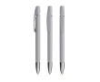 Stylo à bille en plastique rechargeable à clic avec encre bleue BIC® couleur gris