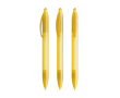 Stylo en plastique à corps large avec écriture bleue Wide Body BIC® couleur jaune transparent