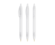 Stylo en plastique à corps large avec écriture bleue Wide Body BIC® couleur blanc transparent