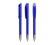 Stylo à bille rechargeable à encre noire Super Clip Glacé BIC® couleur bleu