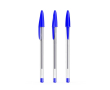 Stylo à bille en plastique transparent à encre bleue BIC® Cristal® couleur bleu