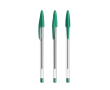 Stylo à bille en plastique transparent à encre verte BIC® Cristal® couleur vert