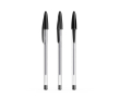 Stylo à bille transparent en plastique à encre noire BIC® Cristal® couleur noir