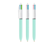 Stylo à bille en plastique BIC® avec 4 encres aux couleurs originales couleur bleu lagon