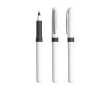 Roller en plastique ergonomique et encre bleue Grip Roller BIC® couleur blanc
