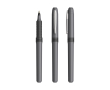 Roller en plastique ergonomique et encre bleue Grip Roller BIC® couleur gris foncé
