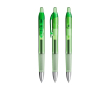 Stylo rétractable en plastique à encre bleue Intensity® Gel Clic BIC® couleur vert transparent