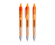 Stylo rétractable en plastique à encre bleue Intensity® Gel Clic BIC® couleur orange transparent