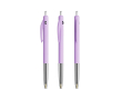 Stylo en plastique rétractable et ergonomique à encre bleue BIC® couleur lilas