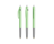 Stylo en plastique rétractable et ergonomique à encre bleue BIC® couleur vert pastel