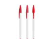 Stylo en plastique avec capuchon classique et encre noire Style BIC® couleur rouge