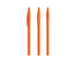 Stylo en plastique avec capuchon classique et encre noire Style BIC® couleur orange