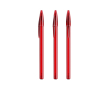 Stylo en plastique avec capuchon classique et encre noire Style BIC® couleur rouge transparent