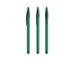 Stylo en plastique avec capuchon classique et encre bleue Style BIC® couleur vert transparent