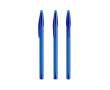Stylo en plastique avec capuchon classique et encre bleue Style BIC® couleur bleu transparent