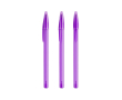 Stylo en plastique avec capuchon classique et encre bleue Style BIC® couleur violet transparent
