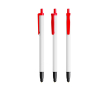 Stylo BIC® en plastique recyclé avec embout tactile et encre bleue couleur rouge