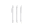 Stylo avec impression 360° et encre bleue Wide Body Mini BIC® couleur blanc transparent