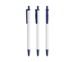 Stylo en plastique recyclé avec grande impression et encre noire BIC® couleur bleu marine