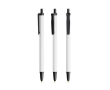 Stylo en plastique recyclé avec grande impression et encre bleue BIC® couleur noir