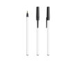 Stylo en plastique recyclé avec capuchon, encre bleue Round Stic® BIC® couleur noir
