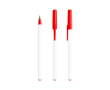 Stylo à bille en plastique avec capuchon, encre noire Round Stic BIC® couleur rouge