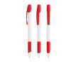 Stylo à bille en plastique recyclé avec grip doux et encre bleue BIC® couleur rouge